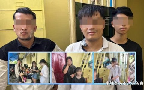 金边三名扒手在塔仔山，20分钟偷15部手机被捕！