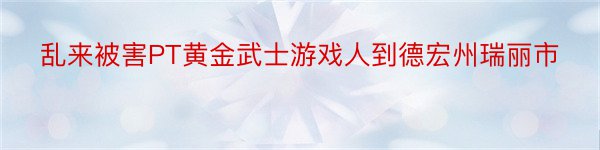 乱来被害PT黄金武士游戏人到德宏州瑞丽市